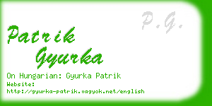 patrik gyurka business card